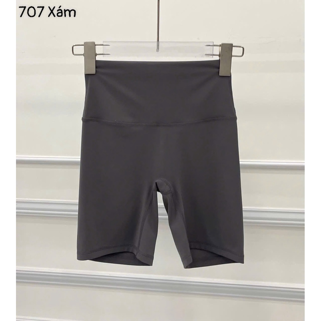 Quần Đùi Thể Thao Tập Gym Chạy Bộ Nữ Yumiisportswear Lulu 707 Lưng Cao Không Tụt Dáng Ôm Body Vải Co Dãn Thấm Hút Mồ Hôi_thumbnail_4