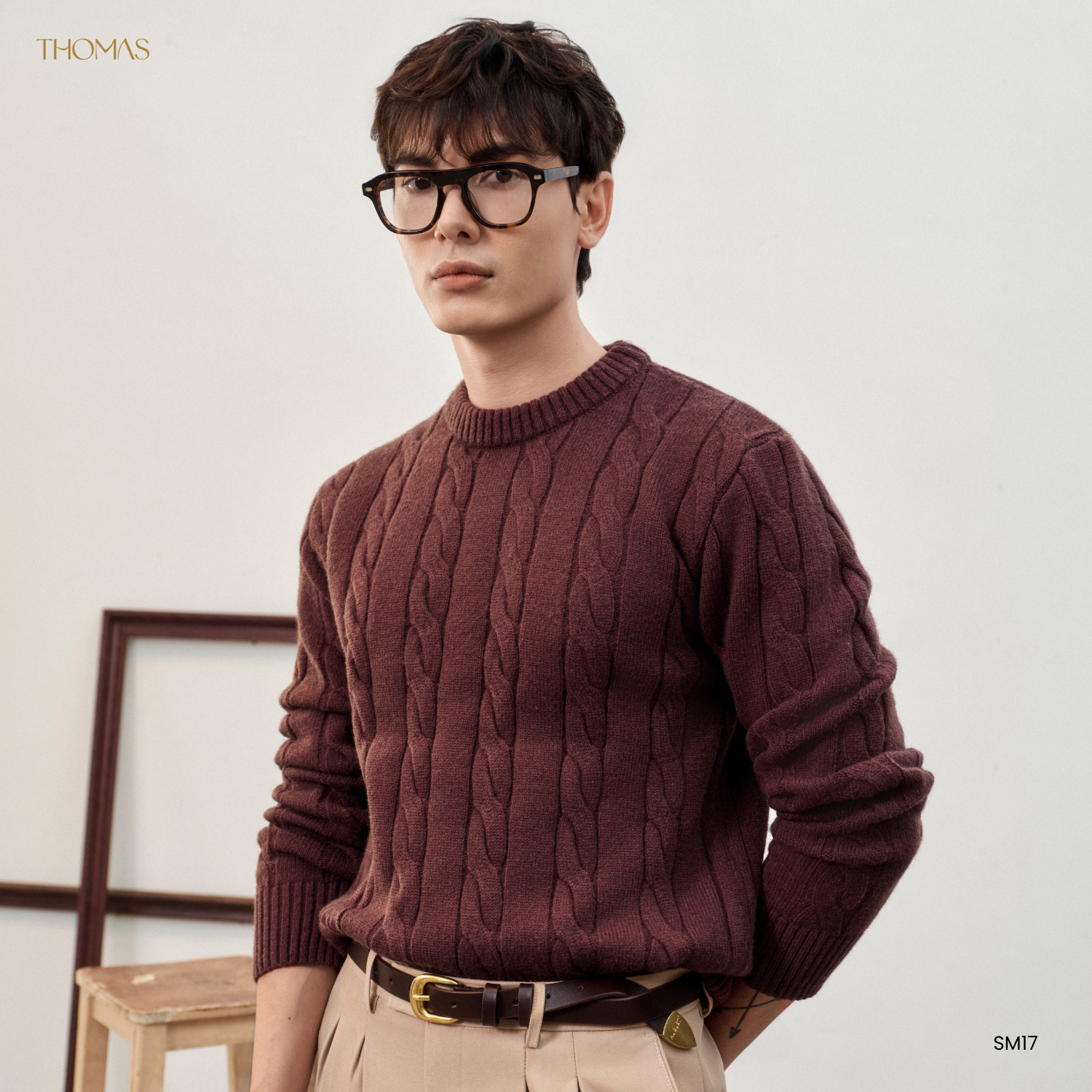 Áo Sweater Twisted-Wool Sợi Viscose Form Relaxed_thumbnail_25