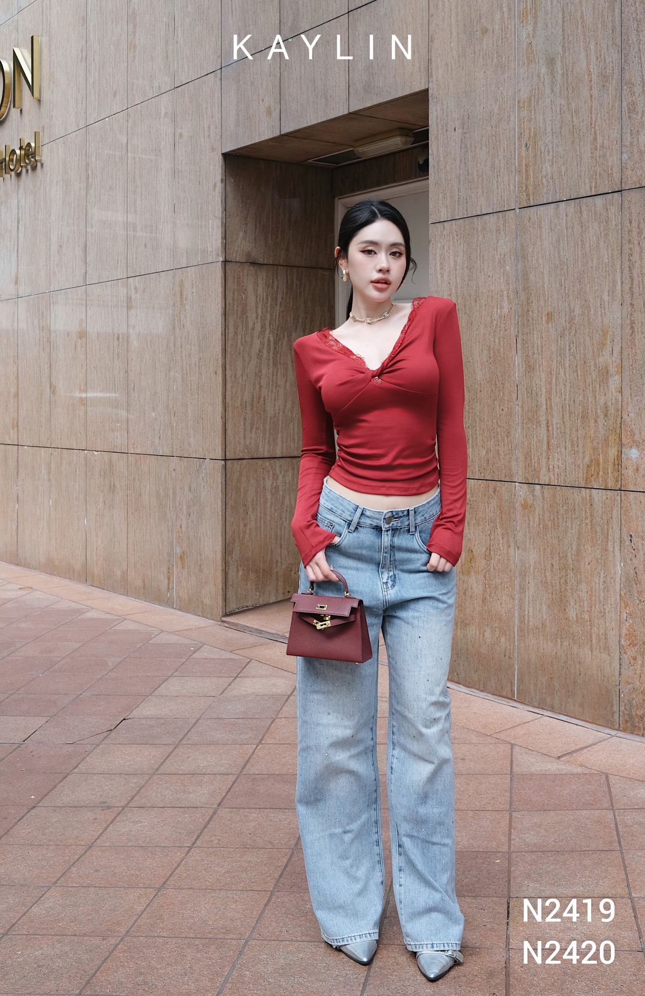 Quần Jean Bụi KAYLIN Đính Đá