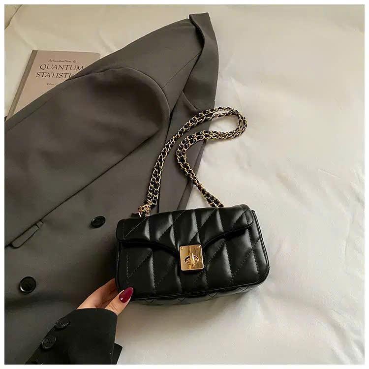 Túi Xách Kẹp Nách Nữ Cunbag Vân Quả Trám Phồng Túi Đeo Vai Nắp Gập Khóa Kim Loại Thời Trang CUN534_thumbnail_2