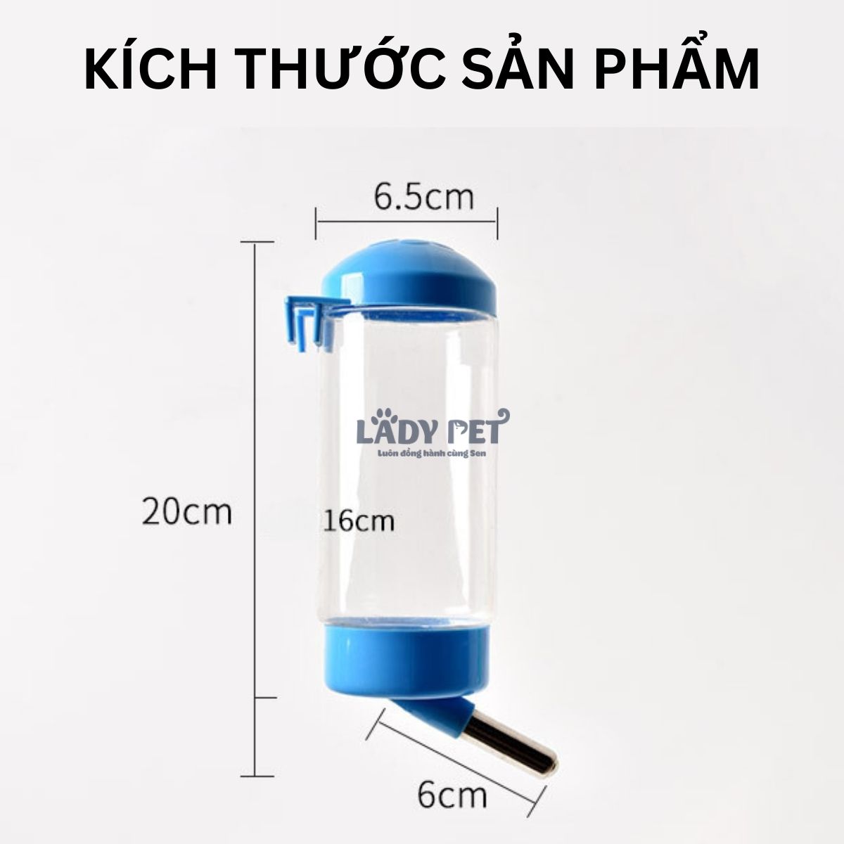 Bình nước gắn chuồng tự động cho chó mèo 400ml_thumbnail_3