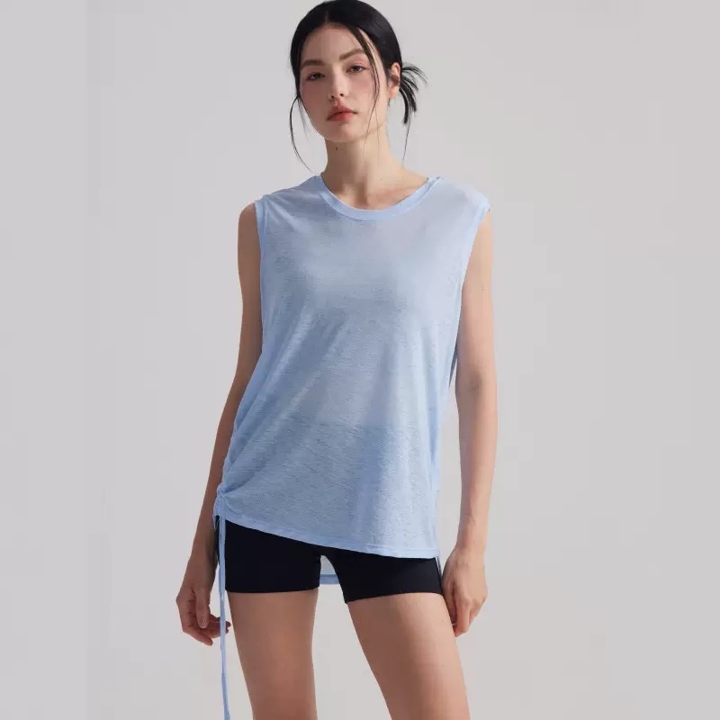 Áo Tanktop Thể Thao Nữ Ba Lỗ Rút Dây Form Rộng Vải Lưới Mè Thoáng Khí Thấm Hút Nhanh Khô_thumbnail_13