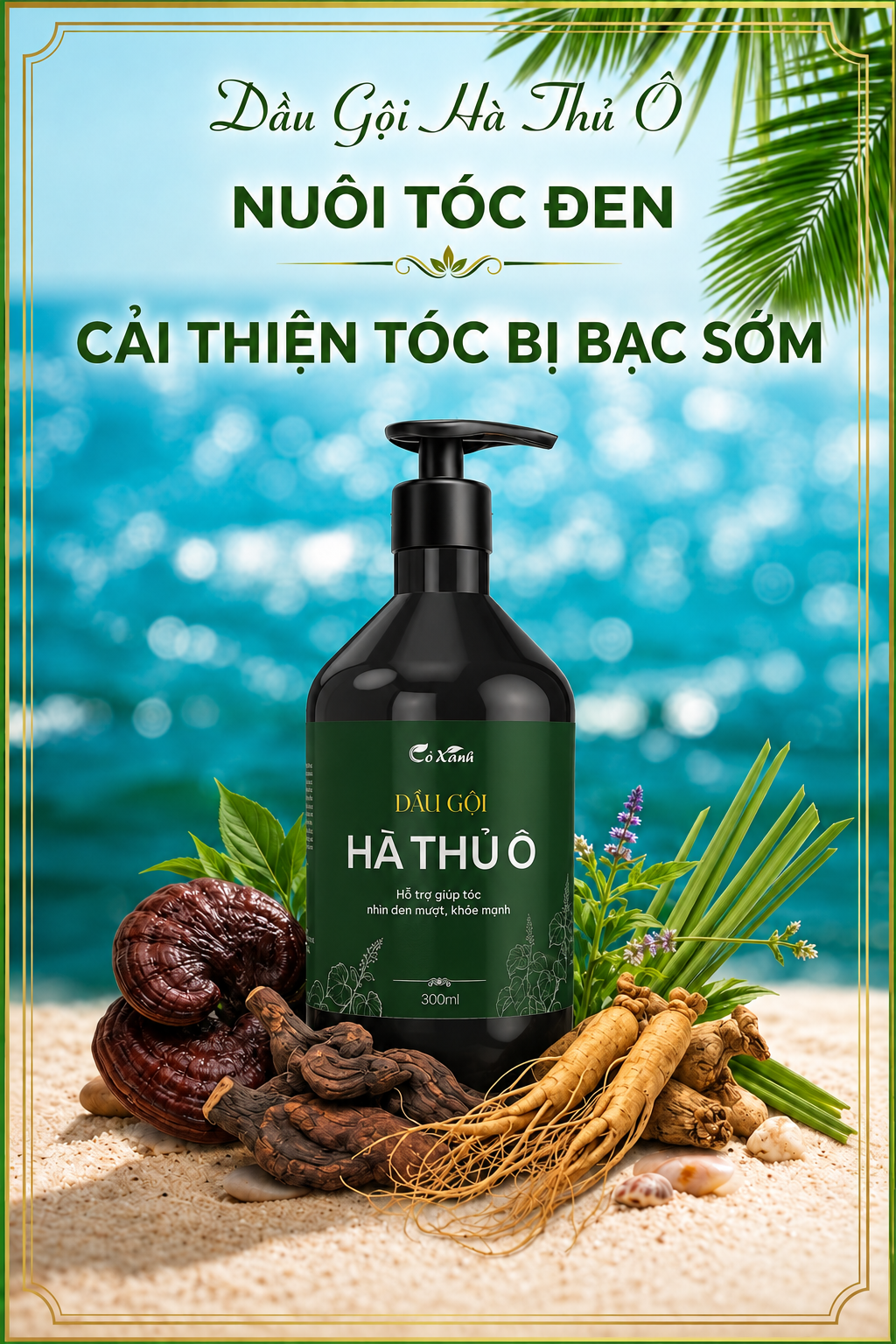 Dầu Gội Hà Thủ Ô Cỏ Xanh