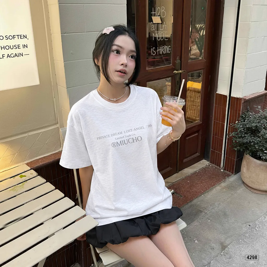 Áo thun boxy unisex chất vải xước Miucho 4298_thumbnail_4