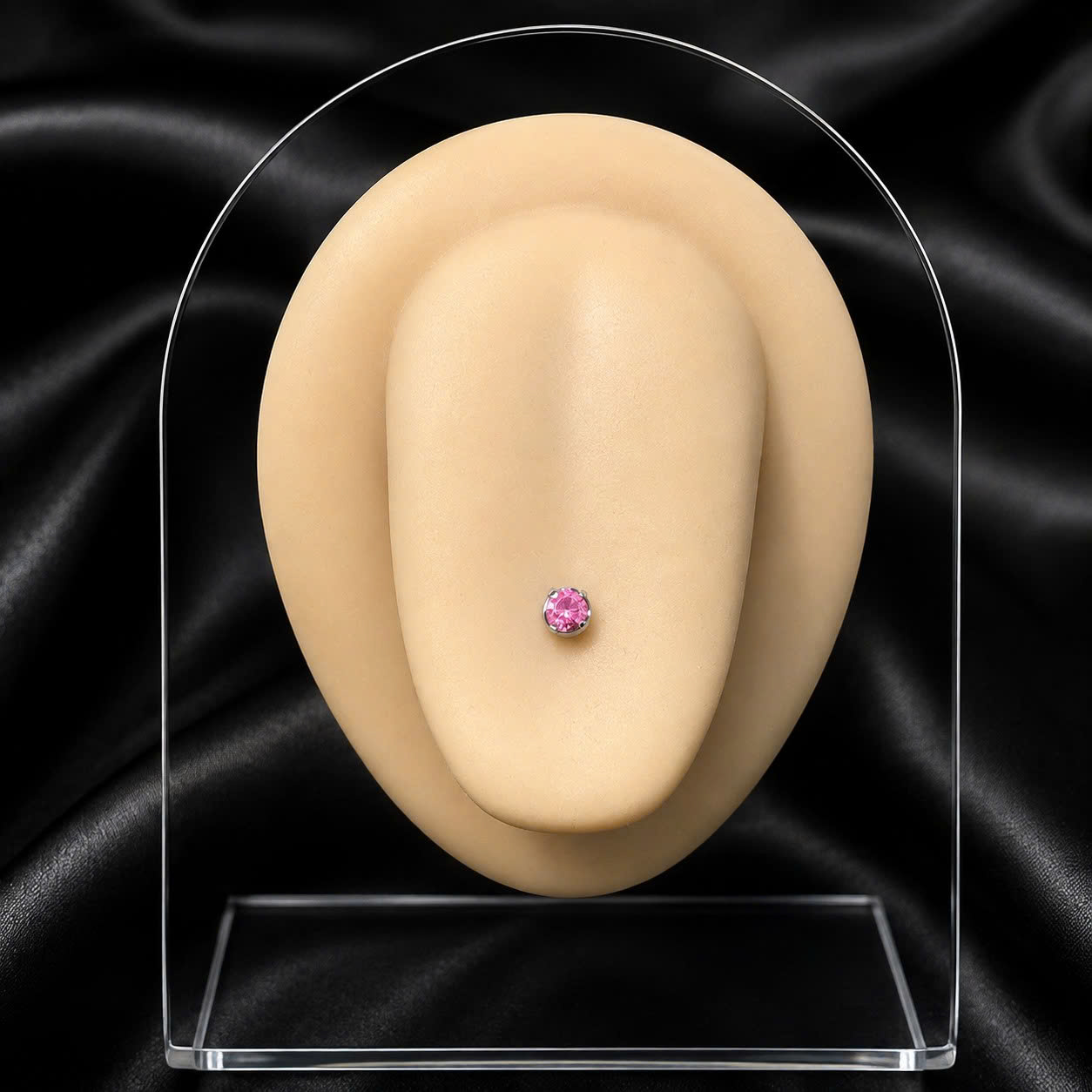 khuyên lưỡi titan đá opal hồng 3mm._thumbnail_3