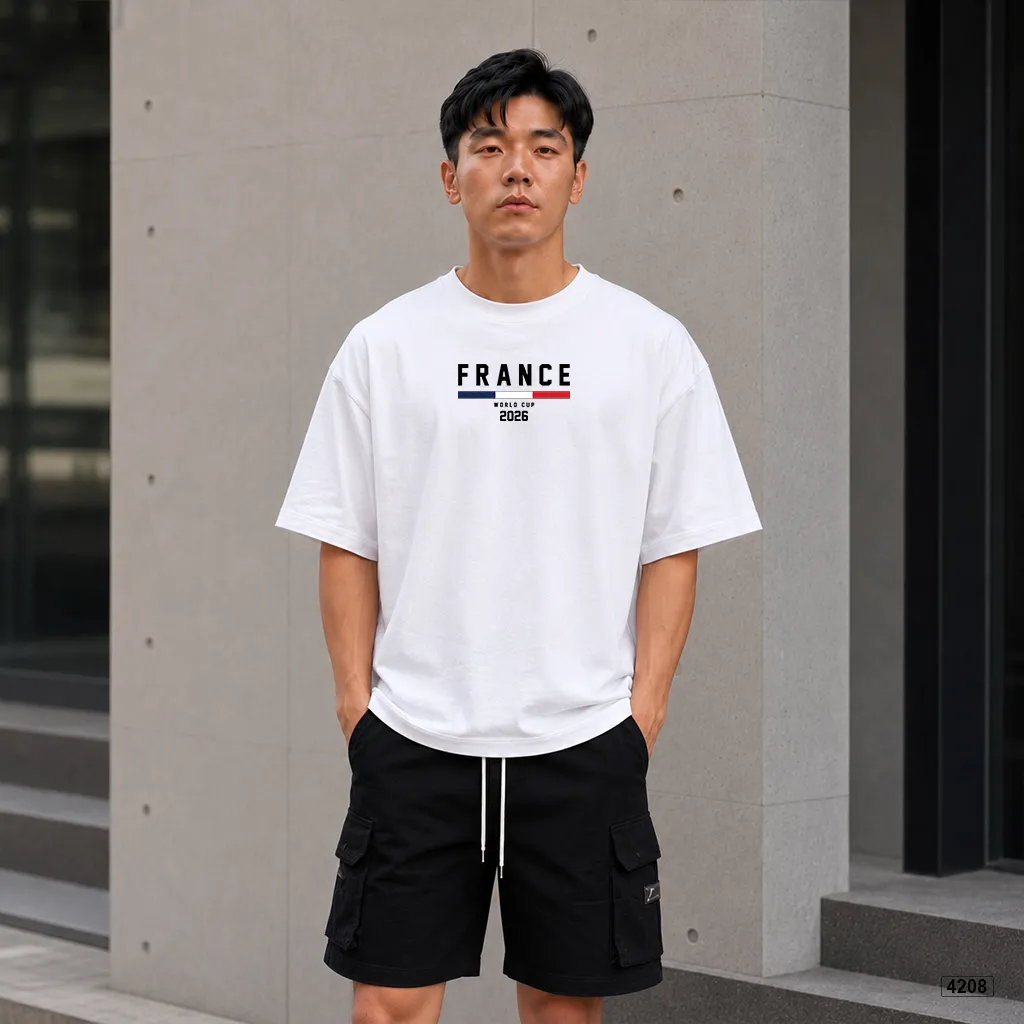 Áo thun nam form rộng dáng thể thao cá tính France Polux 4208_thumbnail_4