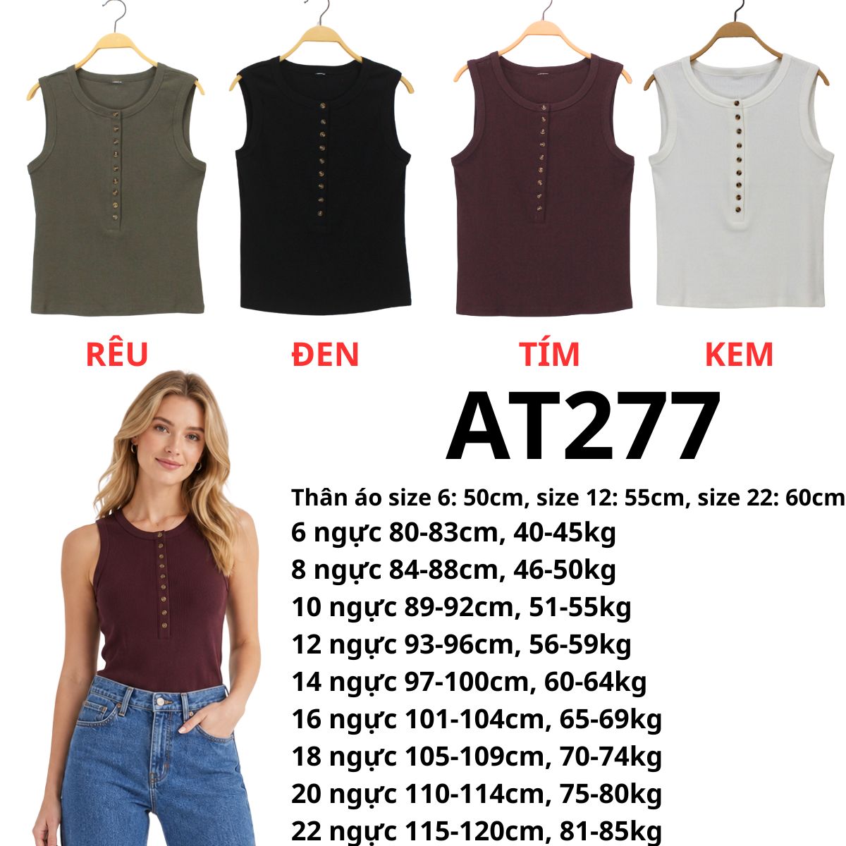 AT277 - Áo thun 3 lỗ