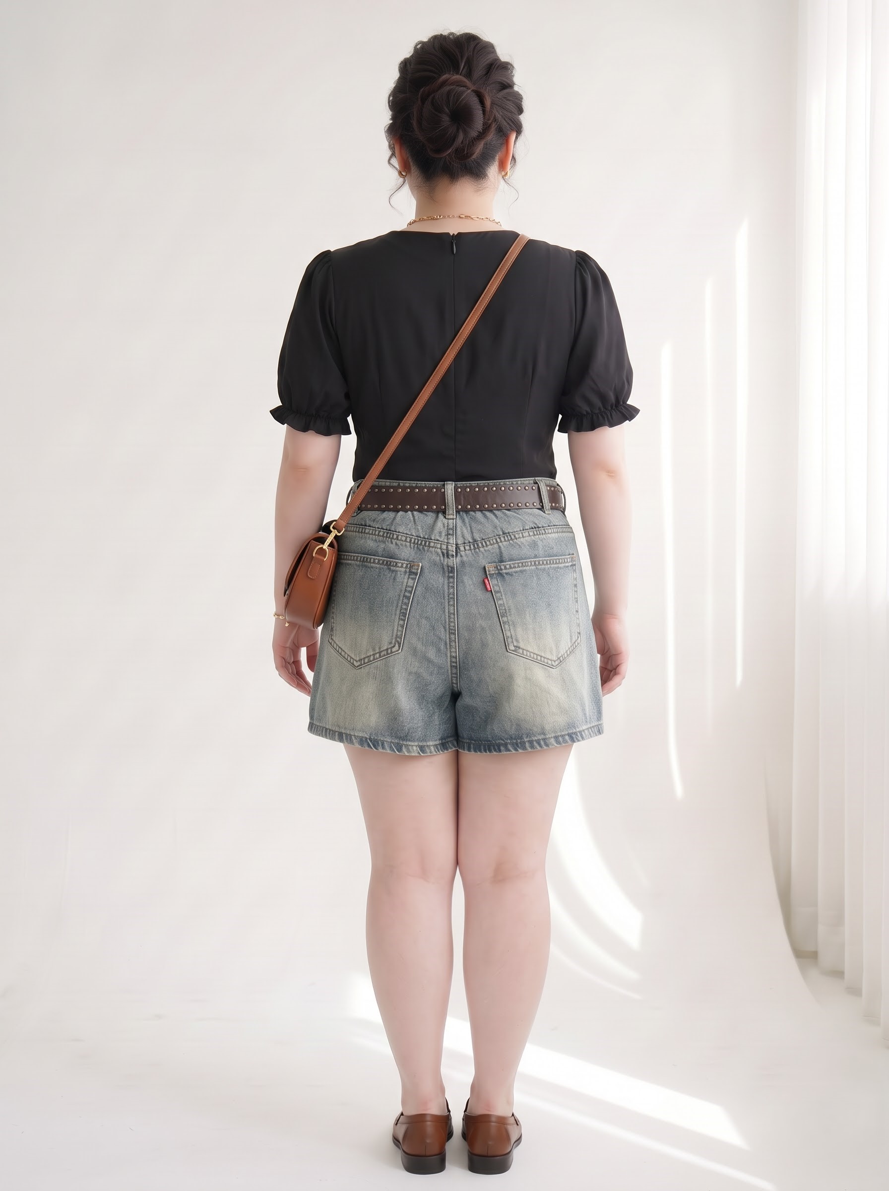 Quần Giả Váy Jean Ép Đá Bigsize Lưng Thun Cạp Cao Không Co Giãn - Xanh Nhạt, Xanh Đậm - Vừa 55–90kg - T-QVJ2129
