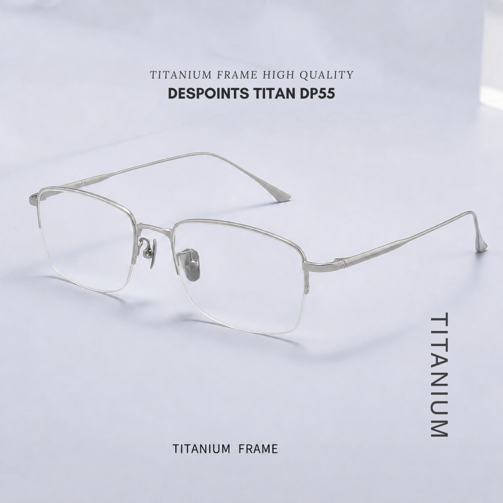 [Premium] Gọng Kính Titan nửa viền cao cấp. Chất liệu Titan nhẹ & bền. Phù hợp đa dạng form mặt