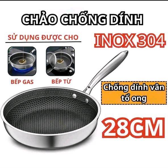 Chảo chống dính 1 quai vân tổ ong cao cấp 28 cm, thiết kế hiện đại, chất liệu an toàn cho sức khỏe