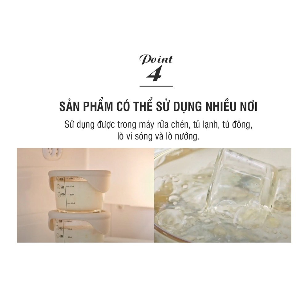 Hộp đựng thức ăn cho bé Lock&Lock có vạch chia 230ml*3 hộp - Nắp màu xám, silicone màu hồng nhạt_thumbnail_5