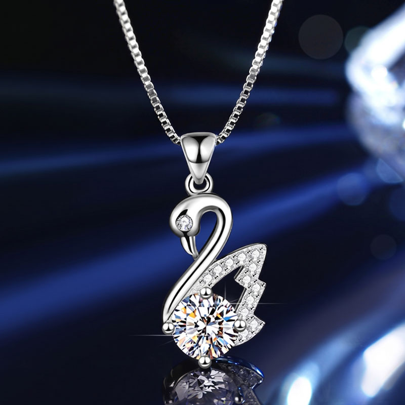 Dây Chuyền Bạc Nữ Cao Cấp Đính Đá Zircon 1 Carat Sang Trọng DCN130 BTXL-026_thumbnail_0