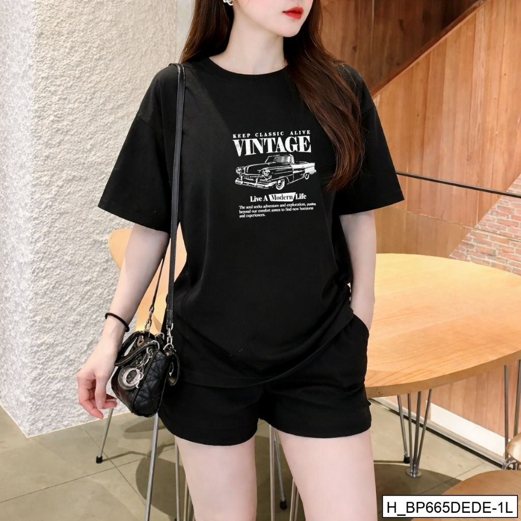 [XẢ KHO BỘ FORM RỘNG] -  Bộ quần áo thun nữ dáng rộng nhiều hình in - LOZA XB013_thumbnail_88