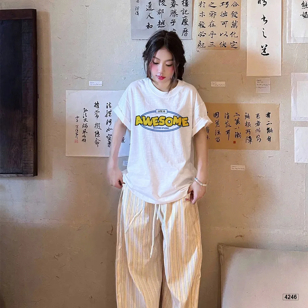 Áo thun boxy unisex chất vải xước thoáng mát basic Miucho 4246_thumbnail_5