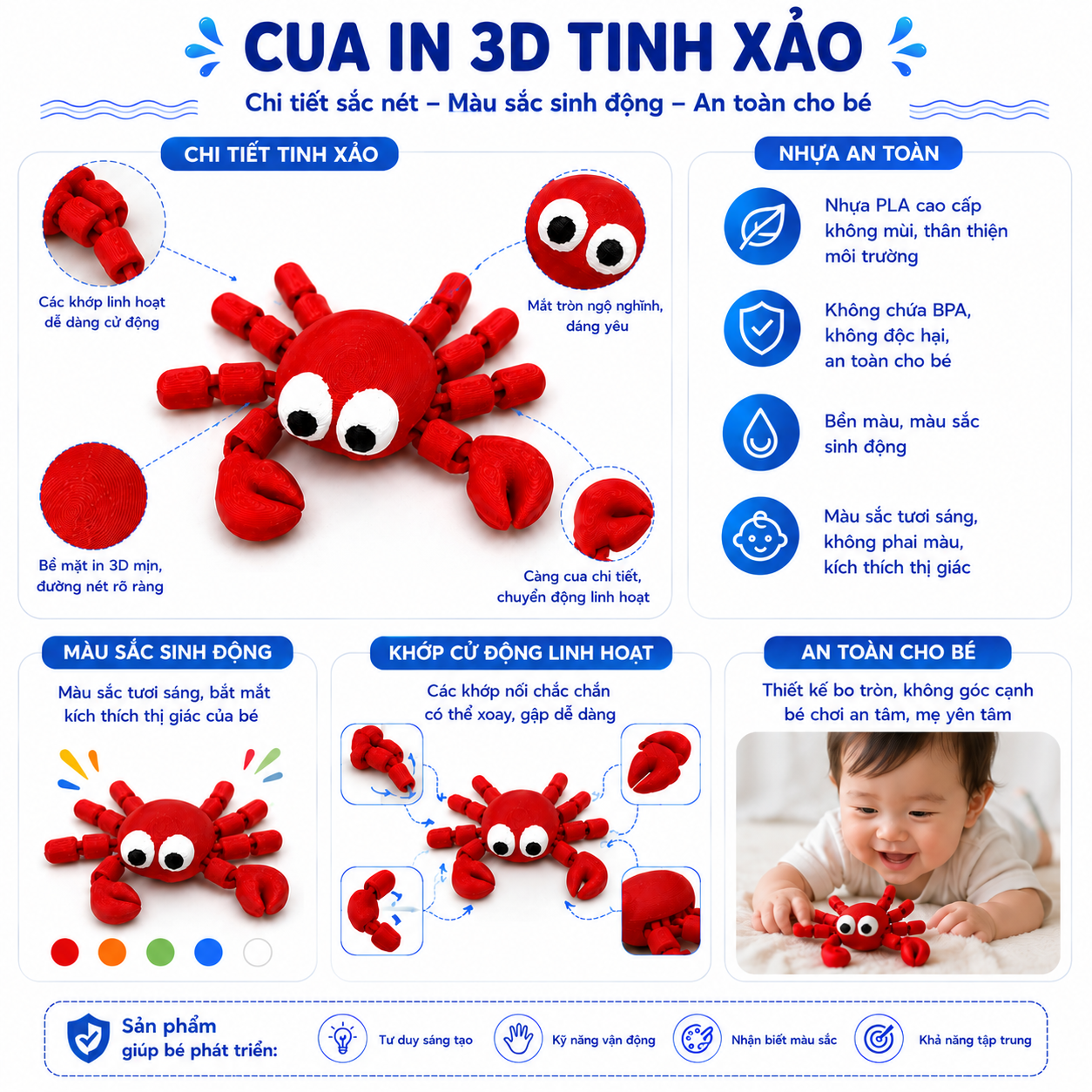 AVEN3D 🌊 Đại Dương Kỳ Thú | Combo Sinh Vật Biển Đồ Chơi In 3D Chuyển Động | Bộ Sưu Tập Cho Bé_thumbnail_4