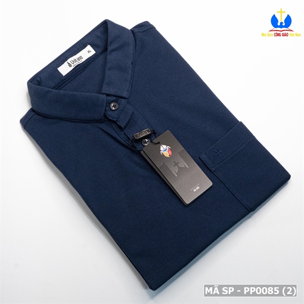 Áo thun cổ côn Vulcano xanh tím than size L X_thumbnail_3