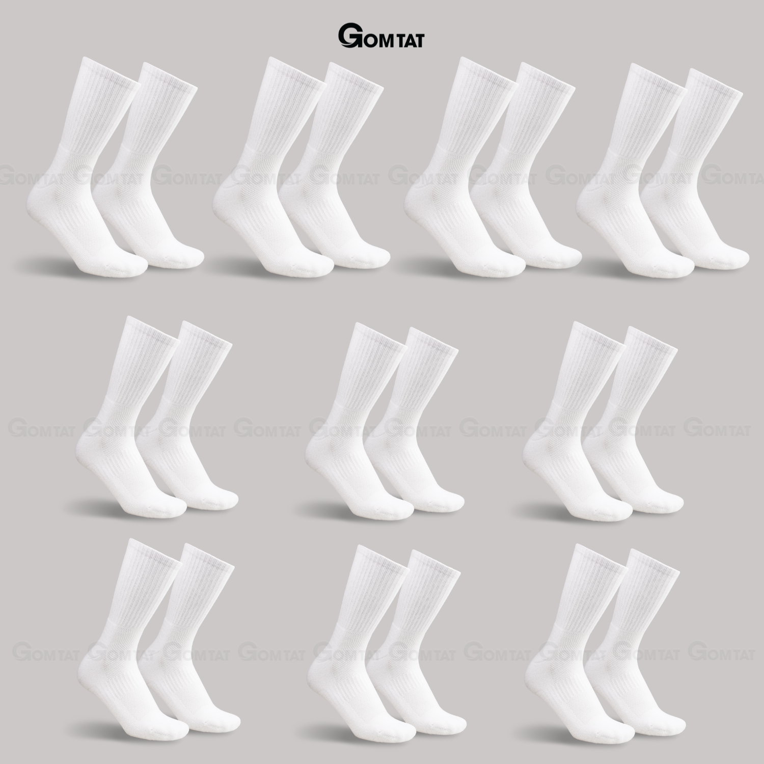 Combo tất cổ cao, cổ trung nam nữ GOMTAT, chất liệu cotton đệm xù êm chân - TATXU-TRON_thumbnail_19