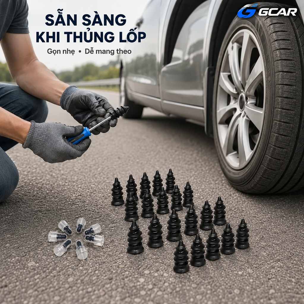 Bộ 20 Đinh Vá Lốp Khẩn Cấp Bằng Vít Cao Su (Kèm Tua Vít To)_thumbnail_2
