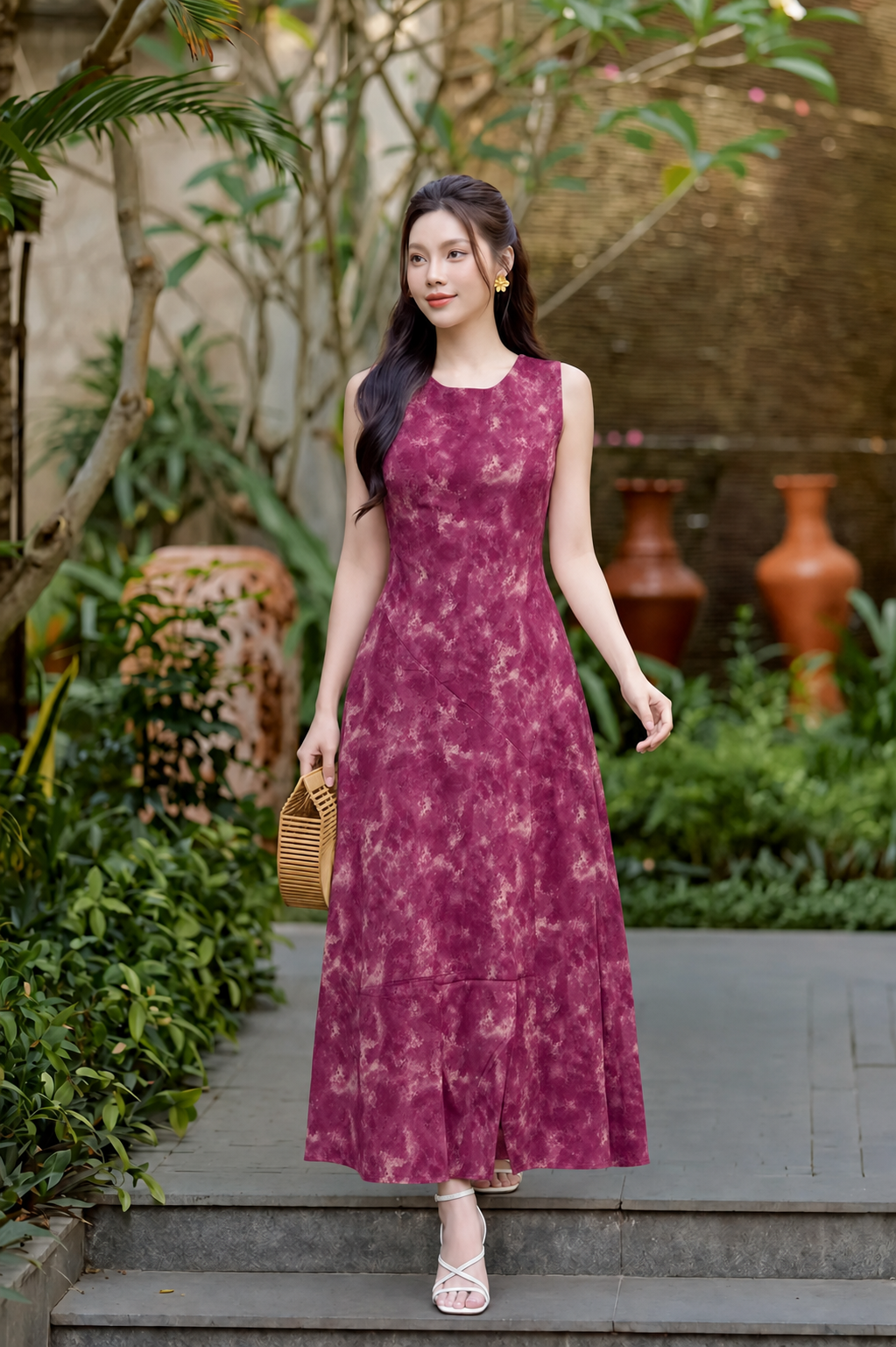 LV0407 - VÁY HỒNG