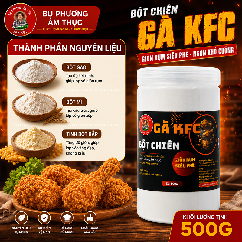 Bột Chiên Gà KFC Bu Phương 500G – Vảy Giòn Rụm - BP13_thumbnail_8