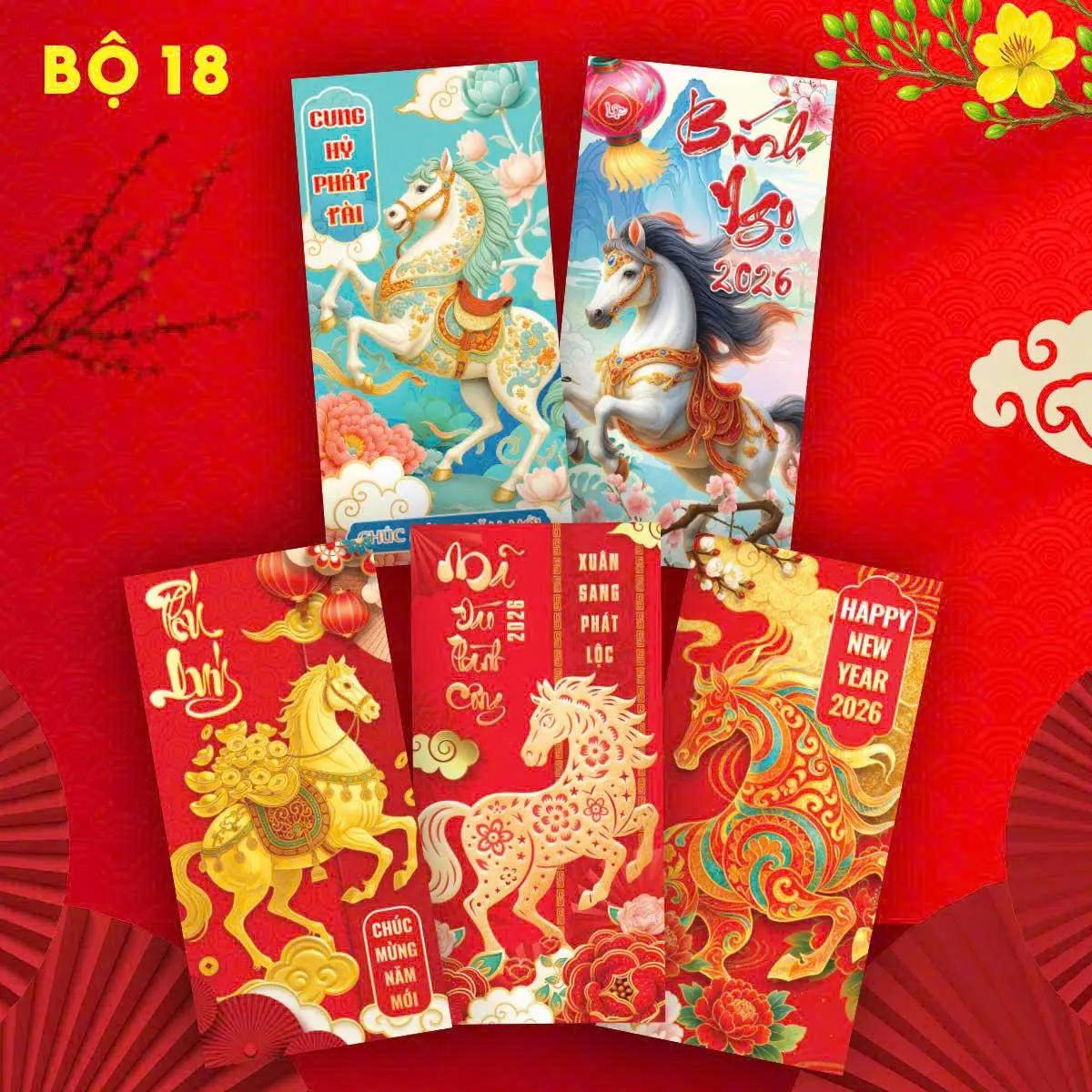 Bao lì ẋì xếp 2 ngăn, 6 ngăn, 10 ngăn độc đáo xuân Bính Ngọ Tết 2026 giấy đỏ cao cấp_thumbnail_17