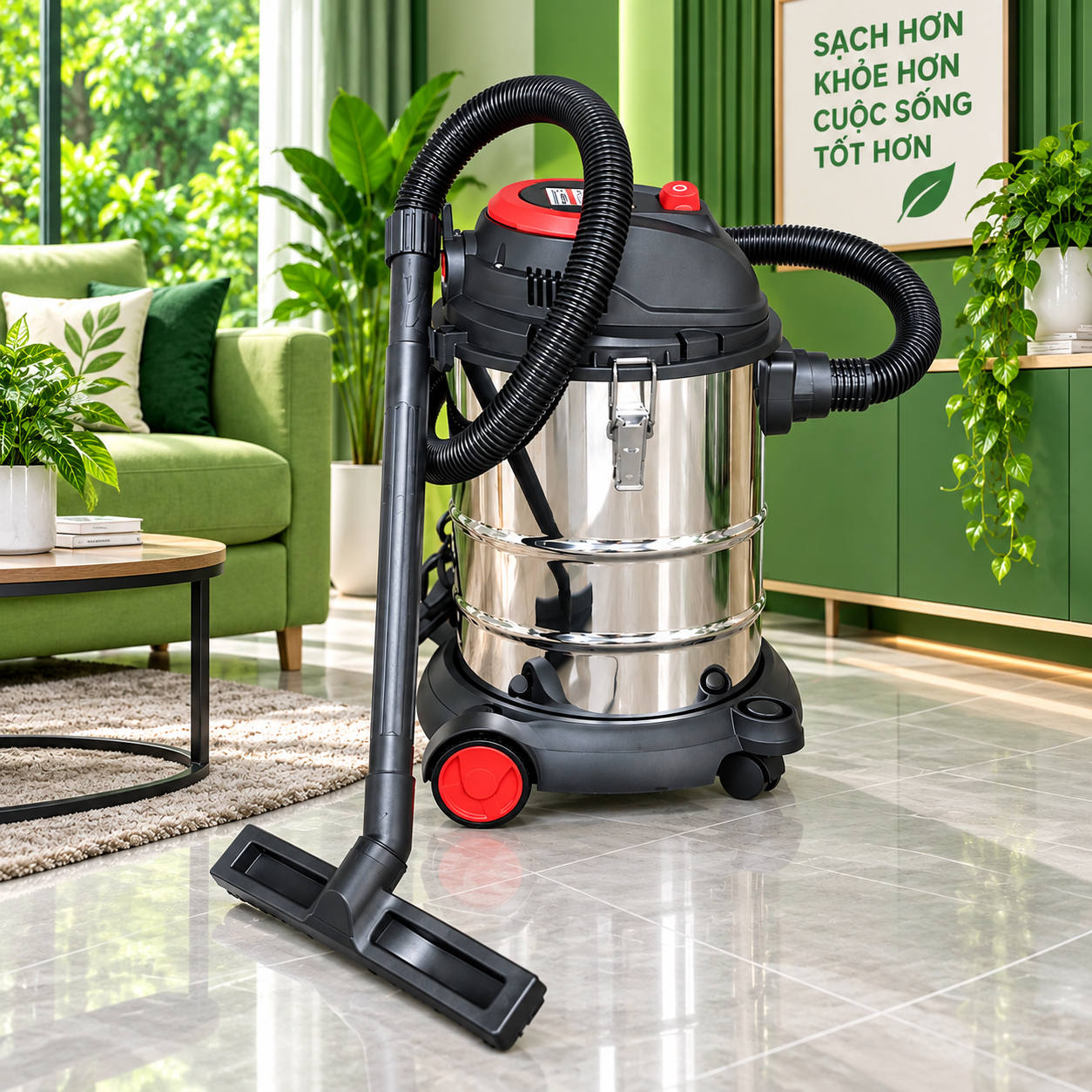 Máy Hút Bụi Gia Đình HighMax HM-12 12L – Hút Sạch Nhanh, Bền Bỉ