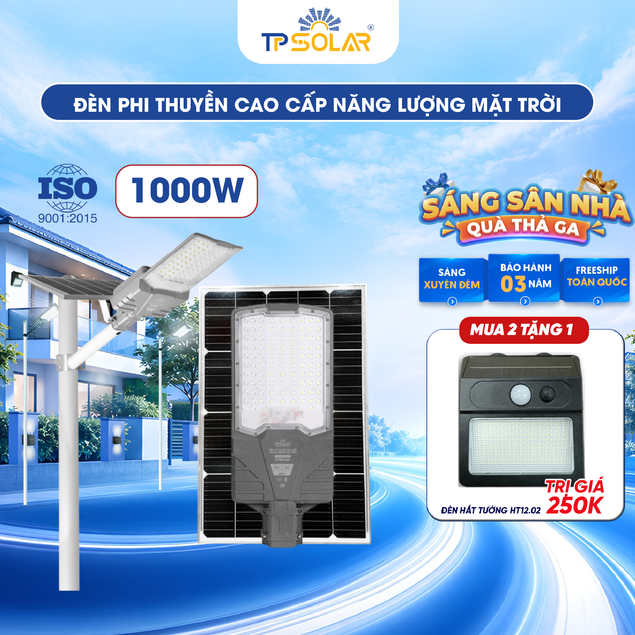 Đèn phi thuyền cao cấp năng lượng mặt trời TP SOLAR PT11