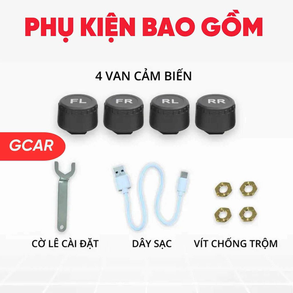 Cảm Biến Áp Suất Lốp Ô Tô TPMS Sạc NLMT Lõi Đồng_thumbnail_10