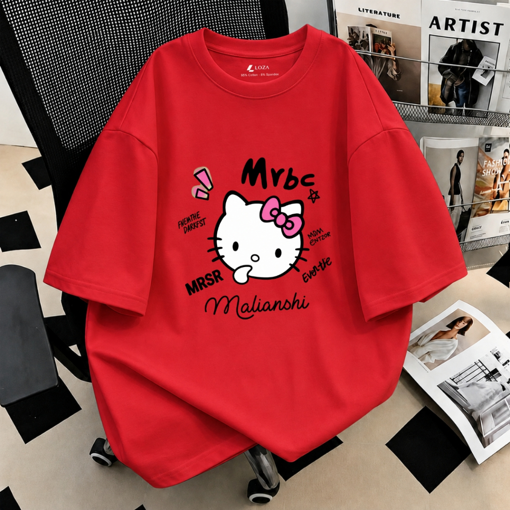 [Form Rộng] Áo phông Mẹ & Bé dáng rộng hình Hello Kitty - Loza AT-RT3676_thumbnail_3