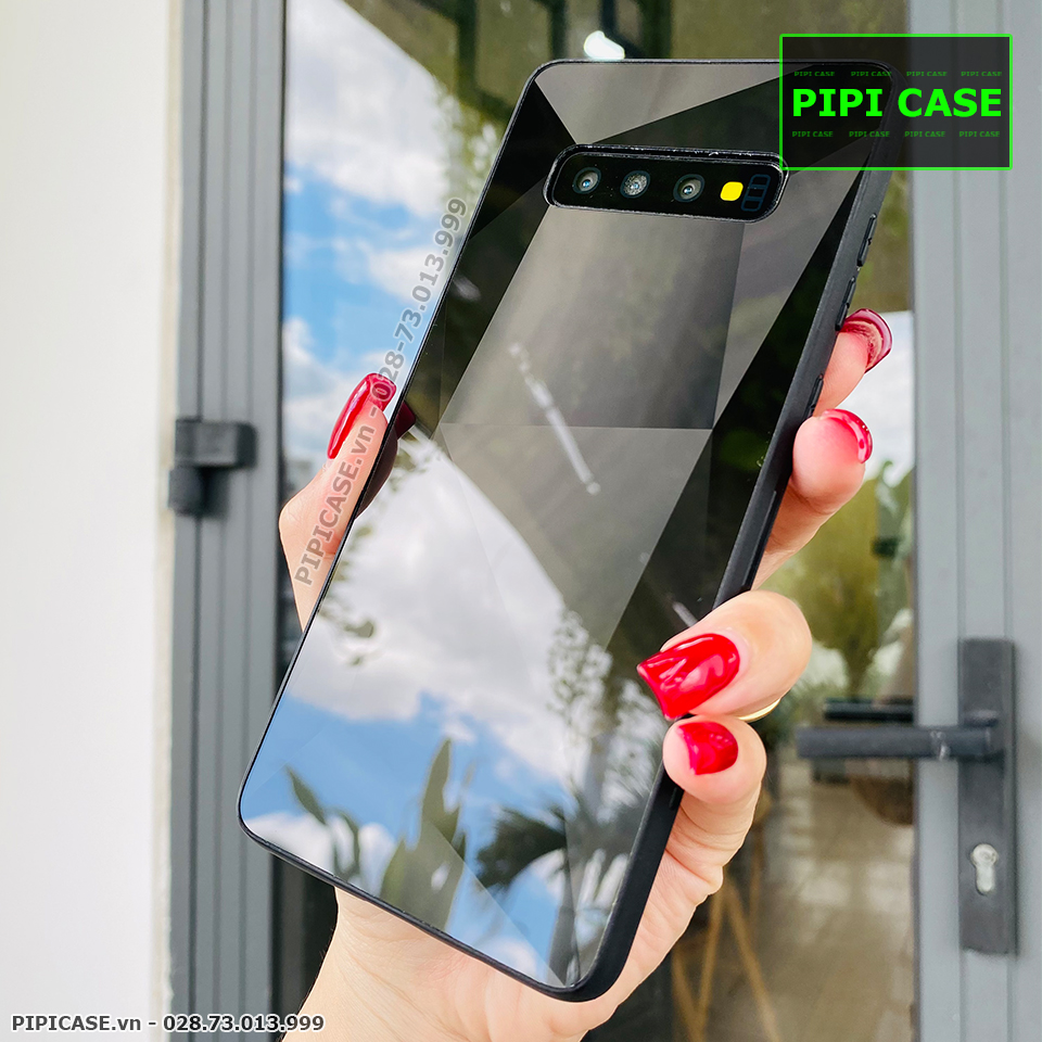 Ốp Lưng Samsung S10 - Kim Cương 6D - Đen_thumbnail_1