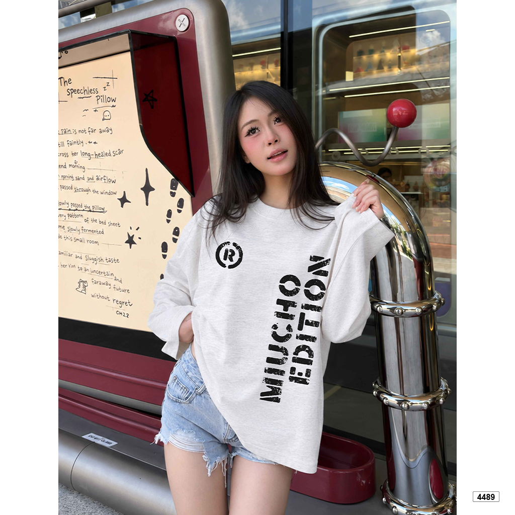 Áo thun boxy tay dài Miucho chất vải xược thoáng mát 4489_thumbnail_6