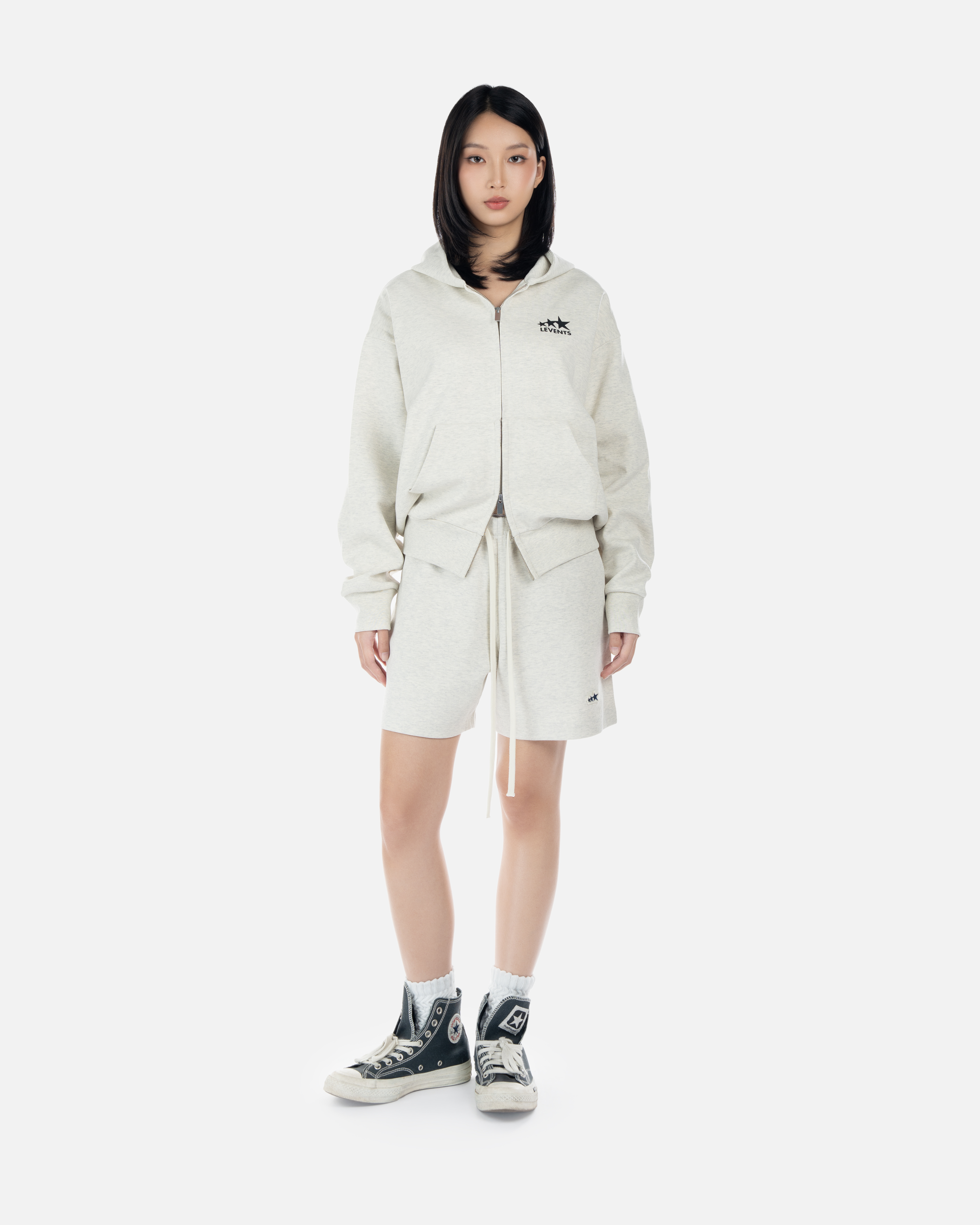 Levents® Signature Logo Semi-Oversized Hoodie Zip
