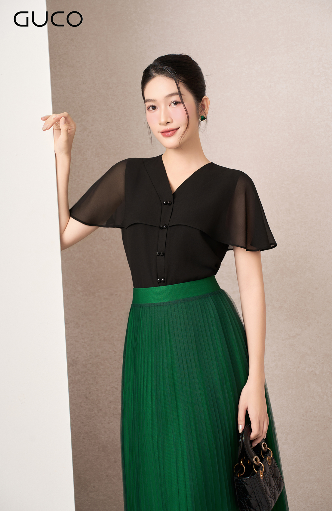 CHÂN VÁY LƯỚI DẬP LY - XANH LÁ_thumbnail_1