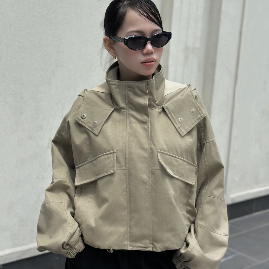 Áo khoác kaki Bear CG-04-Croptop