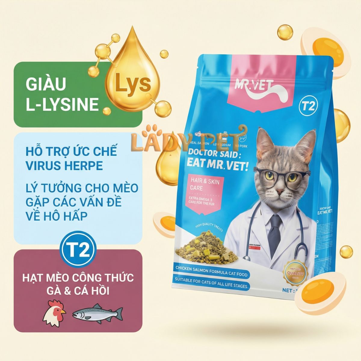 Hạt cho mèo MR VET T2 cho mèo (1KG)_thumbnail_2