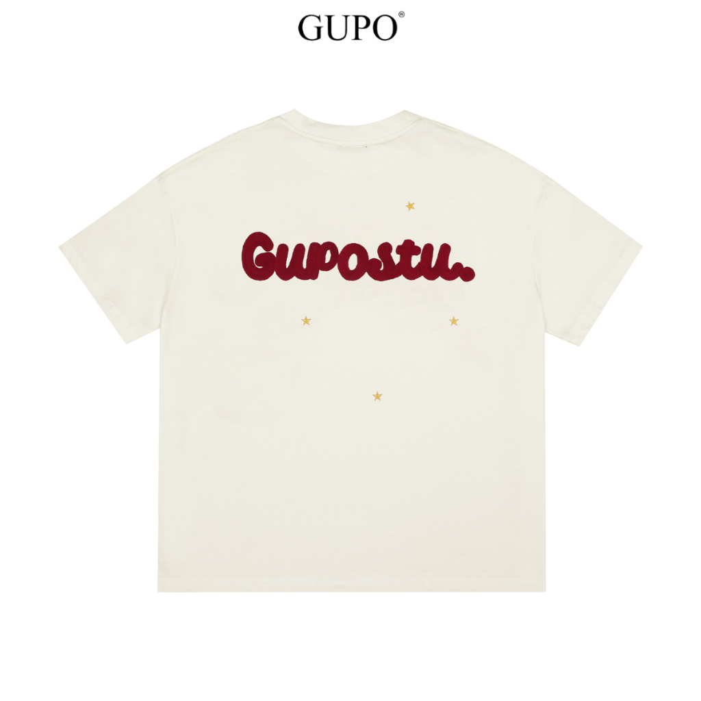 Áo Thun Boxy 280GSM “STAR” Thêu Len GUPO Unisex Nam Nữ Cotton Local Brand - TSS01_thumbnail_2
