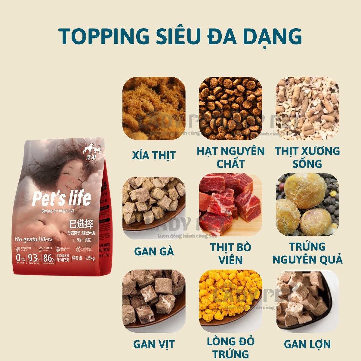 Hạt Trộn Đồ Sấy Pet's Life Cho Cún (1,5kg)_thumbnail_3