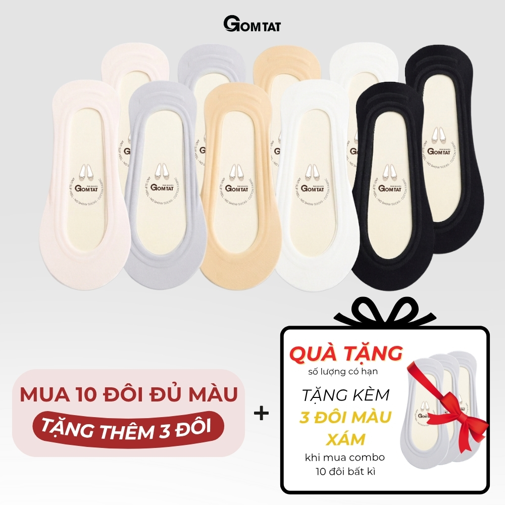 [DEAL QUÀ TẶNG] Tất búp bê nữ đi giày lười GOMTAT có đệm silicon chống tuột gót, thoáng mát mùa hè - TNBB_thumbnail_23