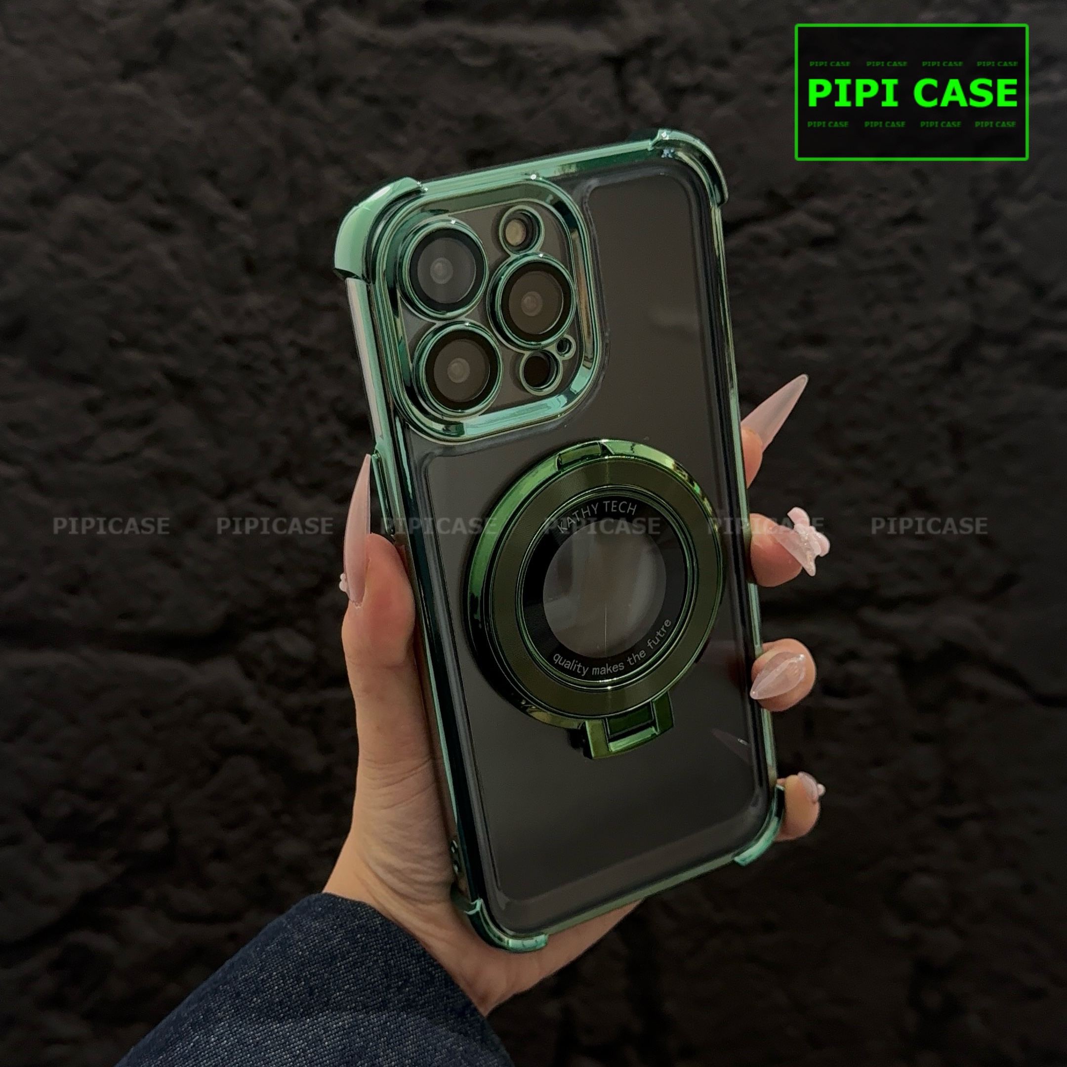 Ốp Lưng iPhone 15 Pro - Ven - Xanh lá_thumbnail_12