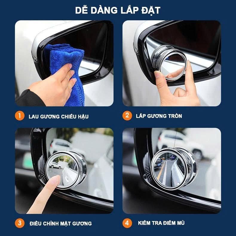 Gương Cầu Lồi Hít Chân Không Cao Cấp Tiện Lợi, Gắn Kính Chiếu Hậu Ô Tô Xoay 360 Độ Xóa Điểm Mù_thumbnail_7