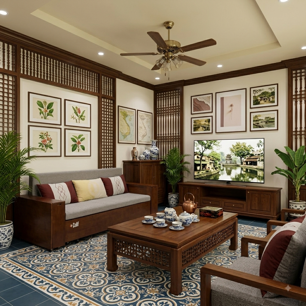 Những mẫu sofa giường phù hợp với nội thất Indochine