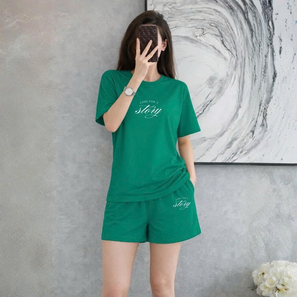 [XẢ KHO BỘ FORM RỘNG] -  Bộ quần áo thun nữ dáng rộng nhiều hình in - LOZA XB013_thumbnail_54