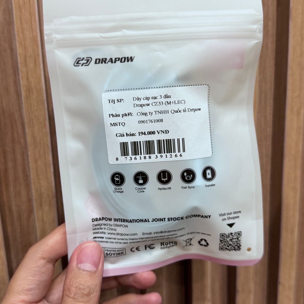 Cáp Sạc 3 Đầu DRAPOW CZ33 (L+C+M)_thumbnail_5
