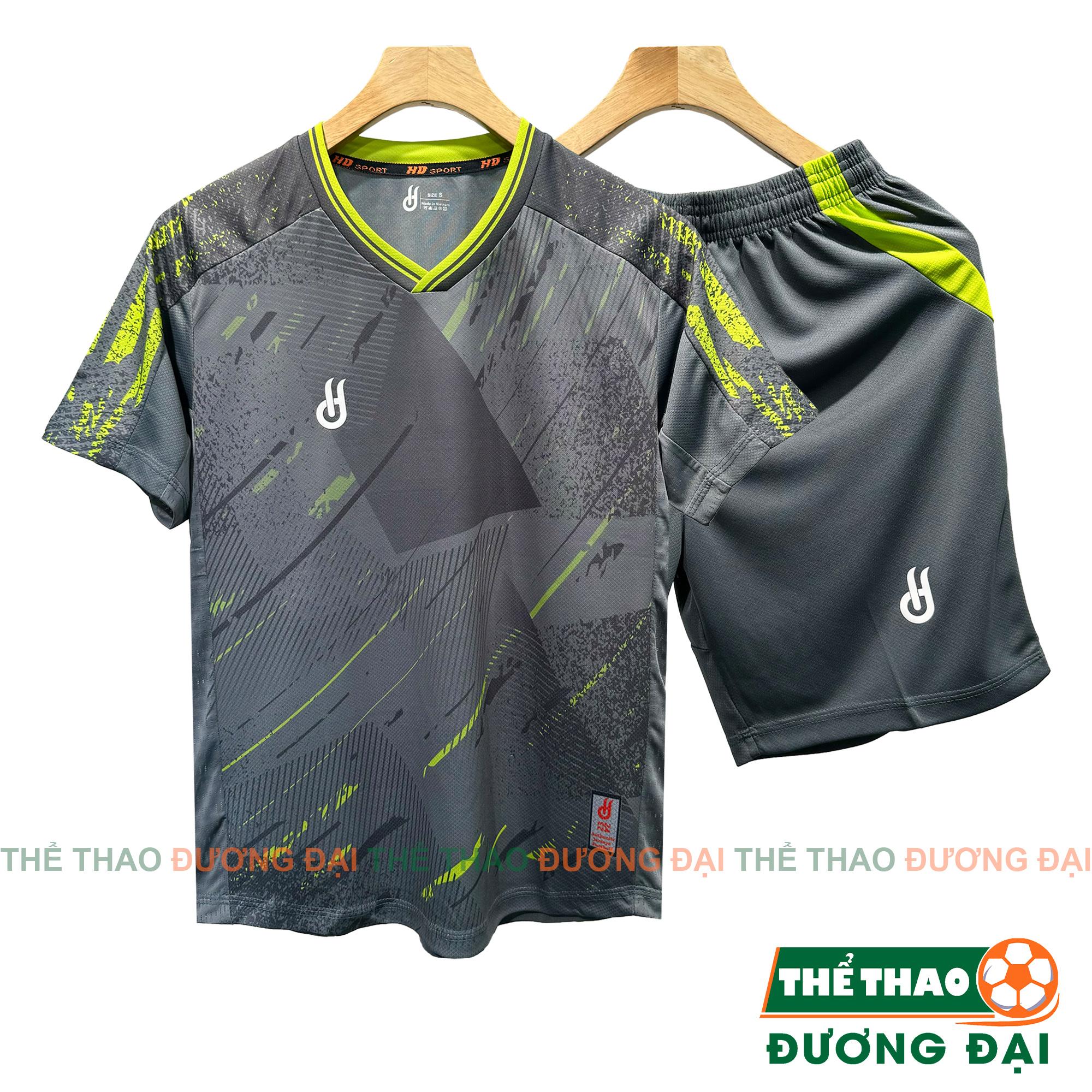 Quần Áo Bóng Đá Đồ Đá Banh Thiết Kế HD Klorist Xám Thun Mè Cao Cấp Thoáng Khí Thể Thao Đương Đại Top Sport