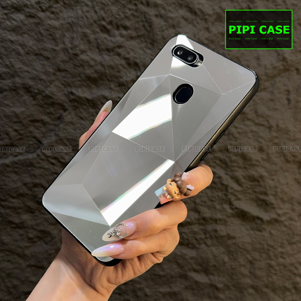 Ốp Lưng Oppo F9 - Kim Cương 6D - Bạc_thumbnail_3