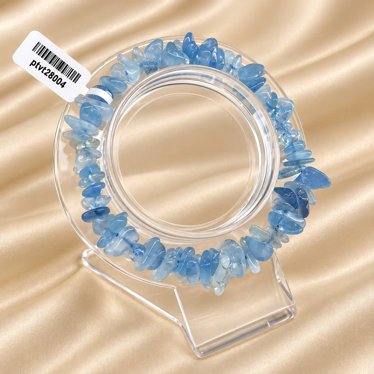 Vòng tay phong thuỷ đá aquamarine.