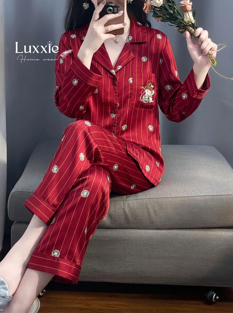 N138 Pijama lụa sọc họa tiết huy hiệu_thumbnail_6