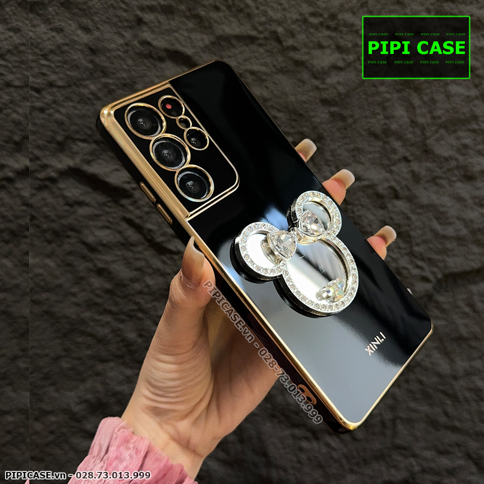 Ốp Lưng Samsung S21 Ultra 5G - Mic Gương - Đen_thumbnail_1