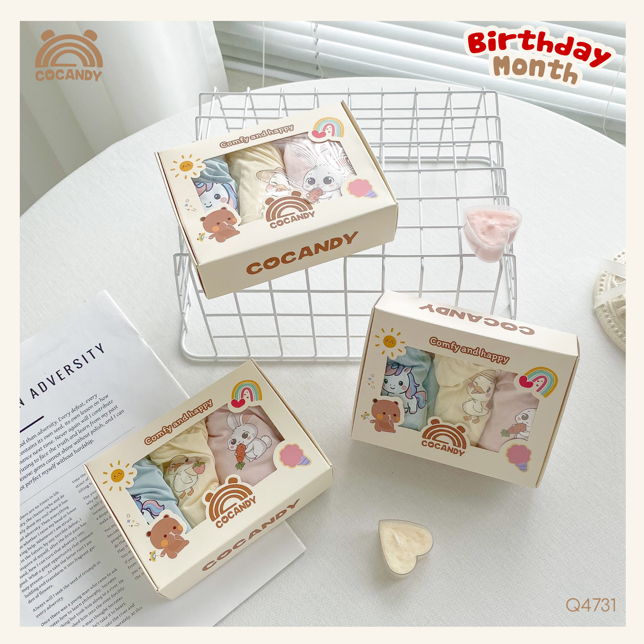 Set quần chip bamboo BÉ GÁI in hình