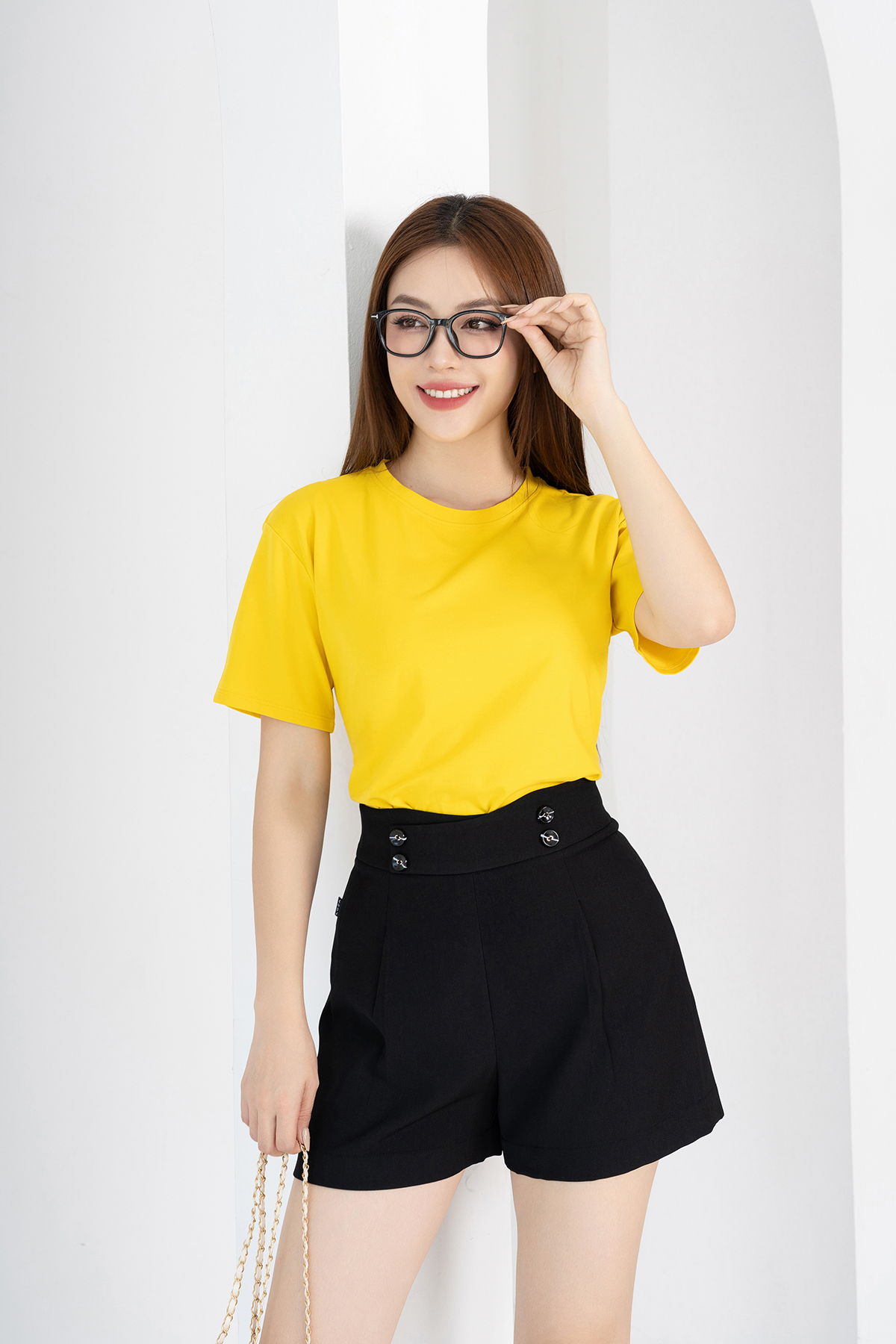 Áo  thun cotton trơn phom suông_thumbnail_4